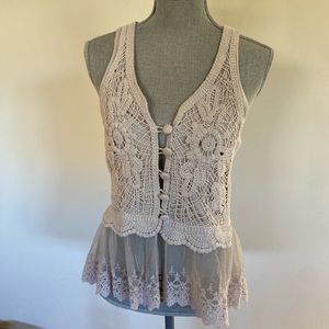 Boho lace vest